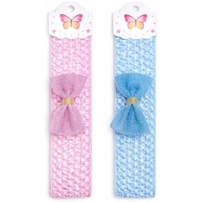 Set of 2 Hair Bandanas for Girls and Ladies Chic Bow Elastic Hair Bands Multicolor Hair Scrunchies for Beauty Your Hair - Image 2